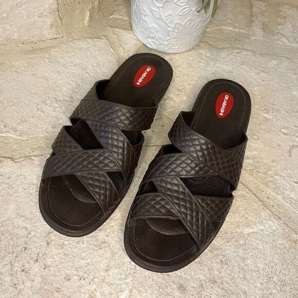 Okabashi brown cross strap sandals M/L - Picture 2 of 9